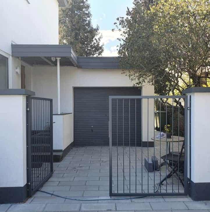 helt nyt sort stålhegn